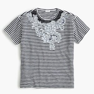 J Crew Striped Slub Knit EUC
